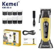 KEMEI km90-4 ปัตตาเลี่ยนตัดผม ไร้สาย เสียงเงียบ มาพร้อมแท่นชาร์จ 11500 รอบ