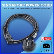 Singapore Safety Mark Power Cord for Smart TV Computer Monitor Power Supply Printer Kettle C13