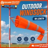 1m Latest Model Reflective Airport Windsock / Outdoor Aviation Flag Sock Bag / Wind Direction Measur