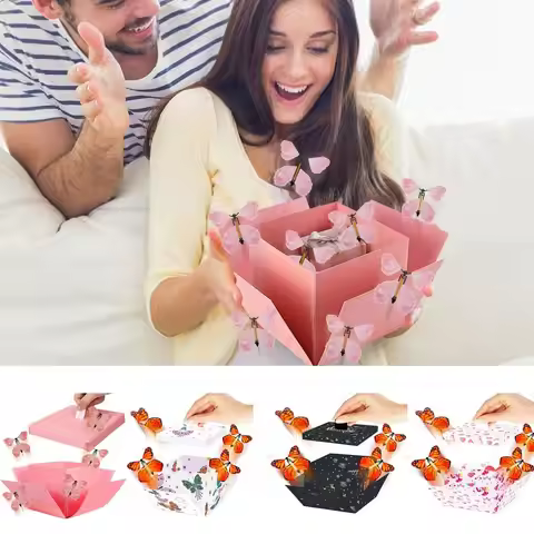 Anniversary Surprise Flying Butterfly Box Happy Birthday Pop Up Explosion Surprise Gift Box Surprise