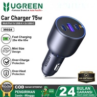 UGREEN USB A & Type C PD QC 3.0 45W 60W 75W Fast Charge Car Charger - 35024
