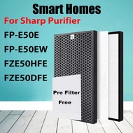 for Sharp FP-E50E FZE50HFE FPE50E FPE50EW FP-E50EW FZE50DFE HEPA and Carbon Filters