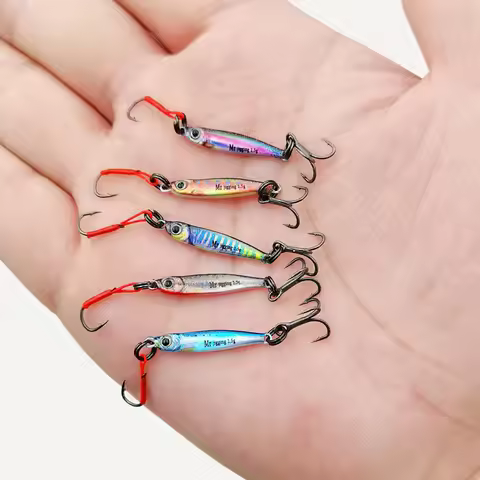 2026 New 5g Mini Iron Plate Stream Root Fishing Lure Jig Micro Bait for Perch Bass Whitebait Jigging