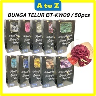 AtuZ 50pcs Bunga Telur Mum Colour Rustic/Bunga Telur Mum Mtl CANTIK MURAH DOORGIFT KAHWIN KENDURI BT