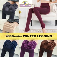 💖Malaysia Seller💖Women Unisex 480 Denier Opaque Winter Thermal Legging Stirrup/Tights Pants Seluar K