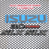 Set Of 4 Pieces Isuzu 3.0 TURBO SLX Logo Attached To The Rear Pickup Truck Cover Side Door Mount For