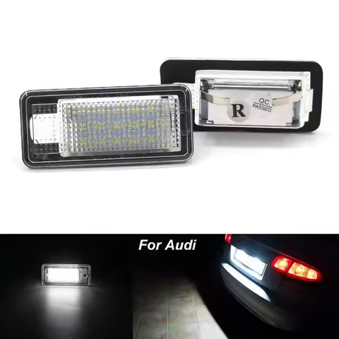 2PCS LED License Number Plate Light 8E0807430A 8E0807430B 8E0943021B 8E0943022B For Audi A3 A4 S4 RS