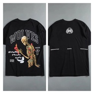 2023 Darc Sport Wolves Skull Print Personality Mens Pure Cotton Tshirts Skateboard Tee Boy