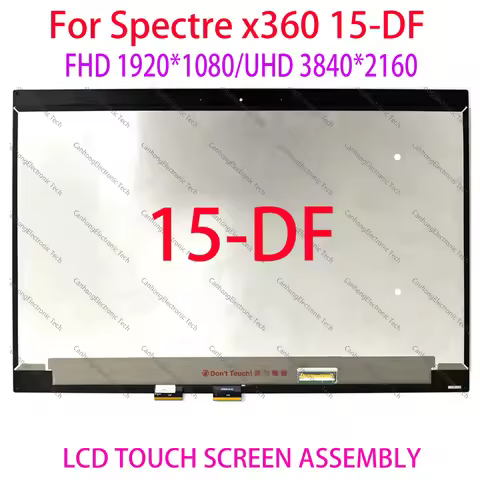 15.6 Inch Touch Screen For HP Spectre x360 15-DF TPN-Q213 L38112-001 L38114-001 Digitizer Replacemen