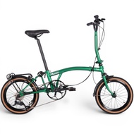 HACHIKO Hachiko T9 Chromoly Steel Trifold Bicycle | 16" | 9-Spd | Emerald Green