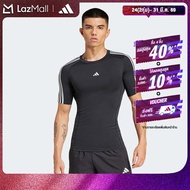 adidas Gym & Training เสื้อยืดเทรนนิงรัดกล้ามเนื้อ Techfit 3-Stripes ผู้ชาย สีดำ IN5588
