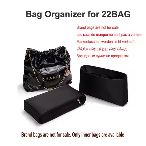 Exquisite High Quality Acetate Satin Exclusive Bag Organizer for Chanel 22 Bag Inner Bag Insert Bag 