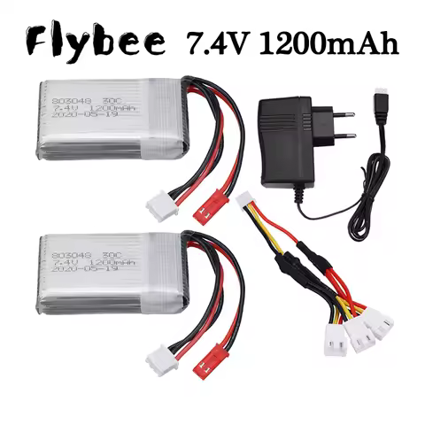 7.4V 1200mAh Battery For MJX X101 X102 RC Drone Battery with charger For Yi zhang X6 H16 H40WH RC Qu