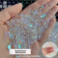 Trendy Nail Art Drill Jewelry Mini Size Aurora Drill Warm Sprite Flat Bottom Shaped Drill Super Shin