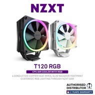 NZXT T120 RGB, No RGB CPU Air Cooler, Black &amp; White