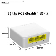 HORACO 4 Cổng Gigabit POE Mở Rộng Mạng Công Tắc Repeater 1000M IEEE802.3af/at Plug & Play Cho PoE Sw