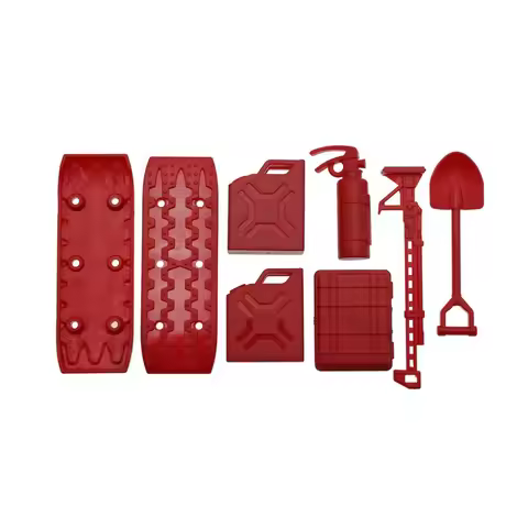 FY Original RC Car Simulation Decoration Kit – 6WD Military Truck/D90 Pickup Mood Parts, Red Plastic
