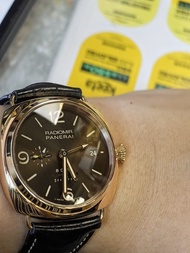 18K 玫瑰金 沛納海 panerai 8日鍊 GMT 00395
