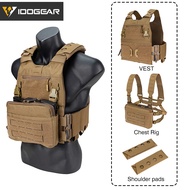 IDOGEAR ชุดเสื้อเกราะยุทธวิธีชุด FCSK3.0น้ำหนักเบาสไตล์เฟอร์โรแผ่นรองไหล่โมดูลาร์แท่นขุดเจาะทางยุทธว