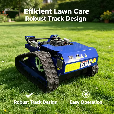 Industrial Power Engine RC Lawn Mower Crawler Tracked Brush Cutter for Dam and Reservoir Grass Maint