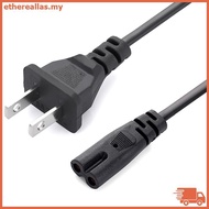 ES EU Power Cable 2pin IEC320 C7 US Power Extension Cord For Dell Laptop Charger Canon Epson Printer