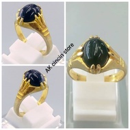 CINCIN BATU AKIK HITAM ASLI RING SIZE 15-25