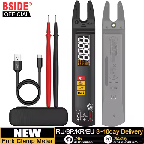 BSIDE U0 U1 Digital Clamp Meter DC AC Professional 100A Ammeter Pliers T-RMS Current OpenJaw Electri