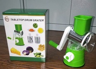 Manual round tabletop drum grater vegetable cutter slicer grinder 切菜机器 potong sayur bawang