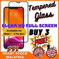 [Buy 3 FREE 1] Premium Clear Tempered Glass phone 13 Pro Max 12 11 XS Max XR 7 Plus 8 SE Full Screen