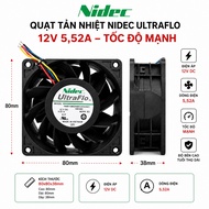 Nidec 12v 5,52 Jet Cooler Fan 80x80x38mm