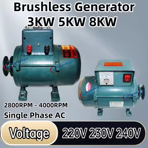 3KW 5KW 8KW Permanent Magnet Generator 220V 240V Single Phase Alternator 2800-4000RPM New Energy Bru