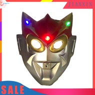  Halloween Xmas Party Ultraman LED Light Full Face Cover Mask Kids Cosplay Prop