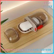 Simple Household Soap Box Transparent Gray Convenient Travel Soap Box For Daily Use<GQ>