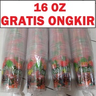 etp- gelas teh poci 16oz SLOP isi 50 cup teh poci 16 oz BESAR