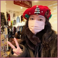 Beret Hats for Women Christmas Theme Wool Berets for Women Fashion Hat Party Hat Warm Hat Winter Hat