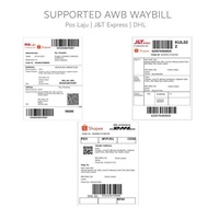 ￼LOCAL STOCK* 500pcs A6 Label Sticker A6 Waybill Sticker For Thermal Printer  热敏标签 Kertas Waybill