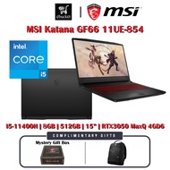 MSI Katana GF66 11UE-854 Laptop / Notebook (  I5-11400H / 8GB / 512GB SSD / 15' FHD / RTX3050 MaxQ 4