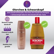 (Anti-Dandruff Bundle) Olorchee Anti Dandruff Shampoo 300ml + Schwarzkopf Seborin Anti-Dandruff Hair