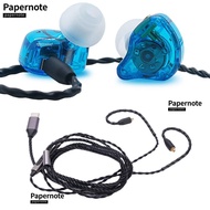 PAPERNOTE 4-Strand Braided Upgrade Cord, 120cm / 47.24in Built In Microphone MMCX to Type C Headphon