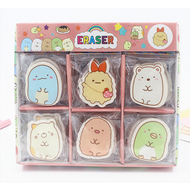San-X Sumikko Gurashi Cute Animal Shape Rubber Eraser Kawaii Student Learning Stationery for Child Creative Gift Kids Eraser Novelty Erasers