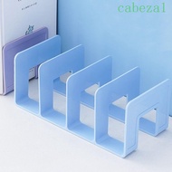 CABEZA Desktop Bookends, 4 Grid Display Divider Stand, Book Holder Bookshelf Simple Durable Desk Fil
