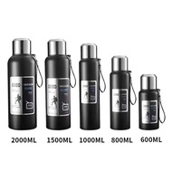 Thermos bottle, capacity 2000ml/1500ml, 316 stainless steel material keeps heat for 6-12 hours