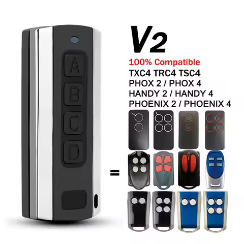 New Replacement V2 433.92MHz Garage / Gate Remote Control 100% Clone V2 PHOENIX 2 PHOENIX4 PHOX 2 PH
