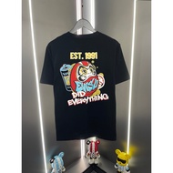 2026 Baru EVISU Uniseks Bercetak T-Shirt Bergaya Lengan Pendek Baju-T Sukan Gaya Selebriti Tahan Ked