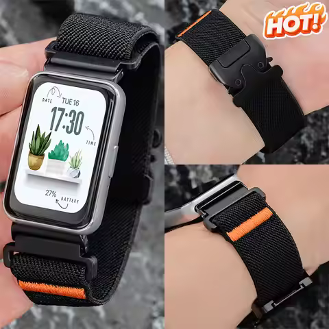 Stretch Nylon Parachute Strap For Samsung Galaxy Watch Fit 3 Adjustable Pulseira Bracelet for Galaxy