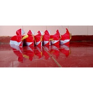 MERAH Udeng red and white headband with garuda Indonesia symbol