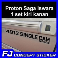 4G 13 Single Cam 12valve Sticker Kereta | Saga Iswara