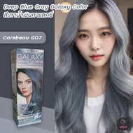 แคร์บิว กาแล็คซี่ G07 สีเทาน้ำเงินกาแลคซี่ สีผม สีย้อมผม ครีมย้อมผม ทรีทเม้นท์ ครีมเปลี่ยนสีผม