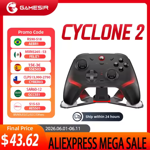 New Gamesir Cyclone 2 Wireless Controller with Hall effect Controller for PC Steam Switch ios Andrio