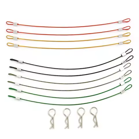 4pcs racing Clip R Pin 1/10 1/8 RC Steel wire Car shell rope Body Shell Buggy drift Monster truck Cr